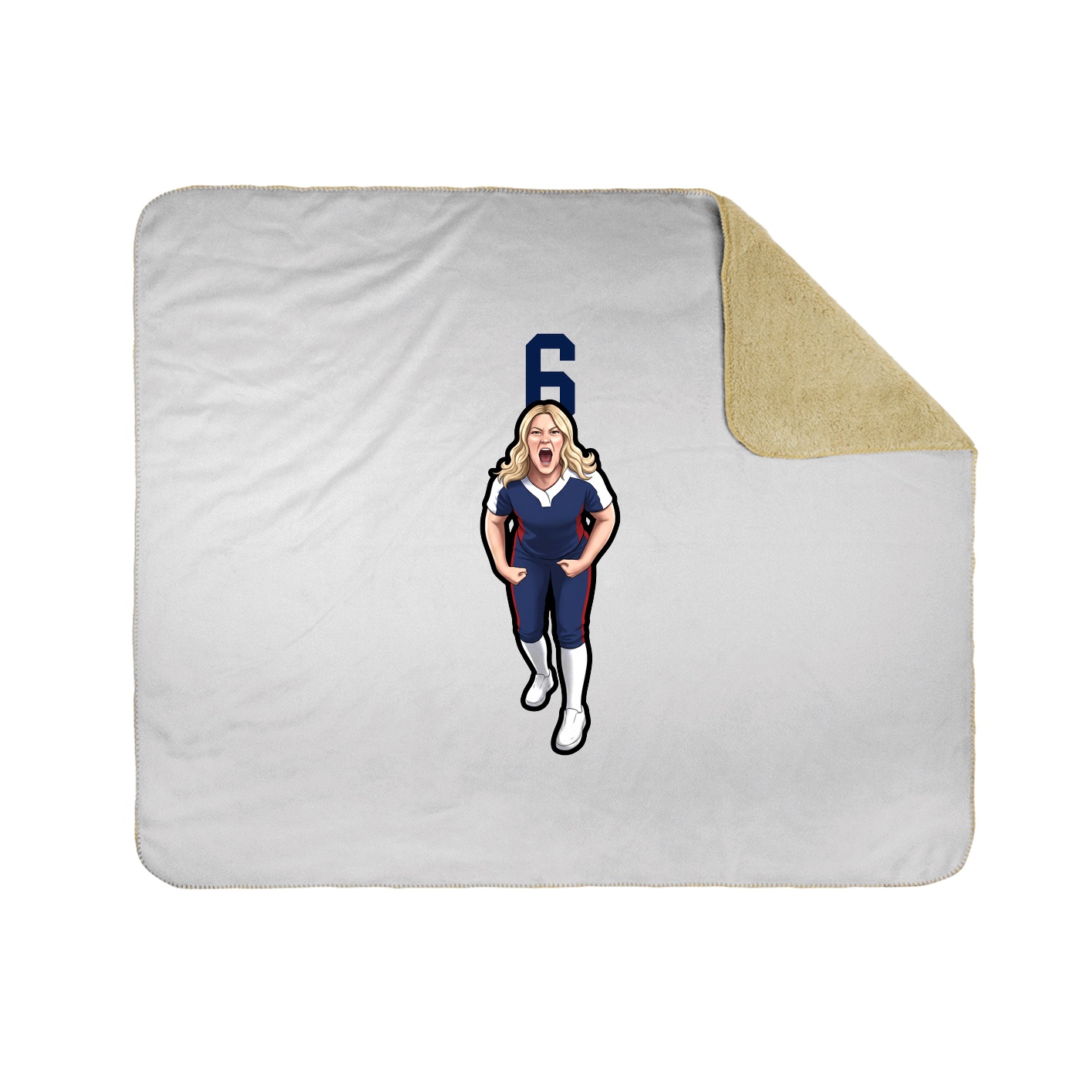 Throw Blanket — Number Top in White