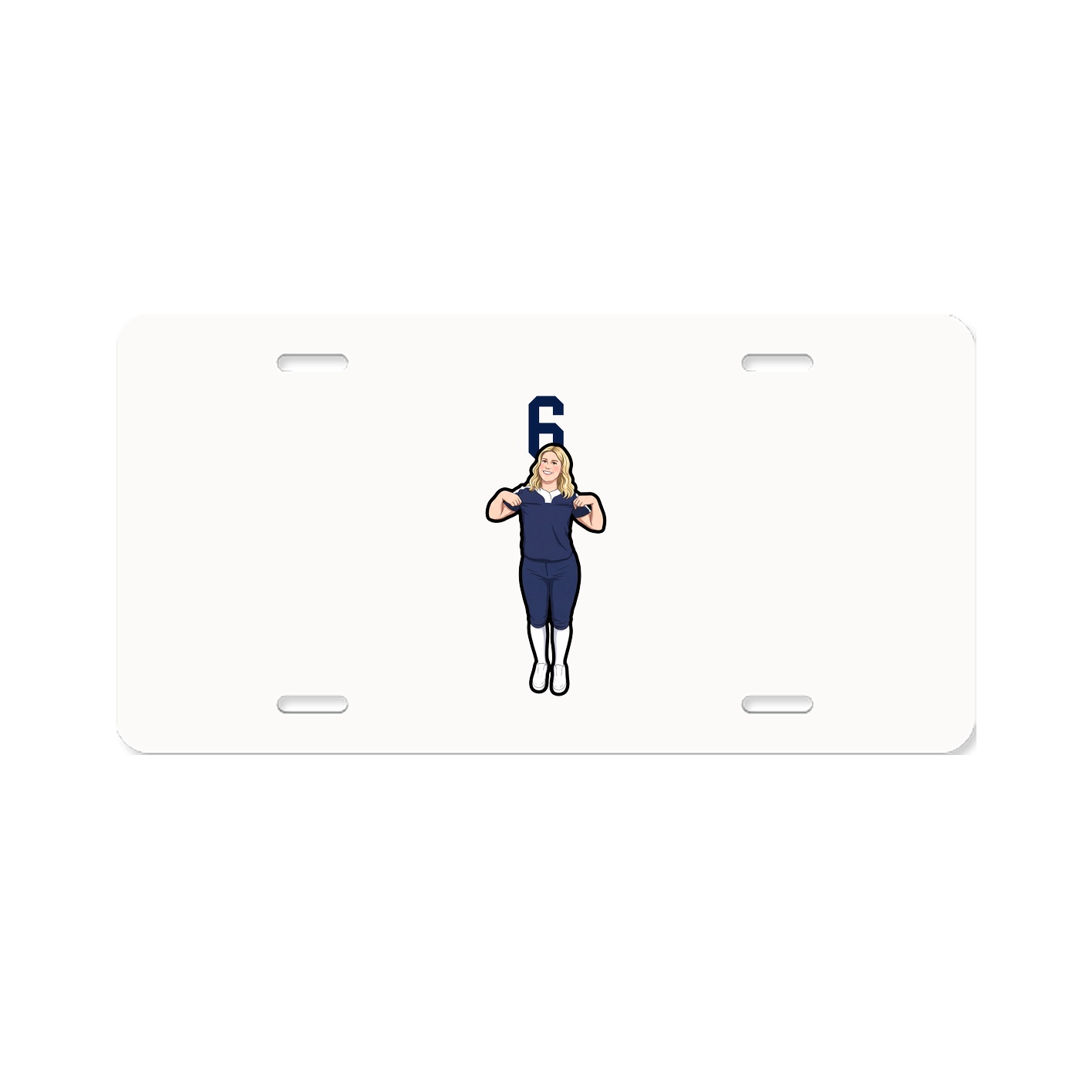License Plate — Number Top in Classic