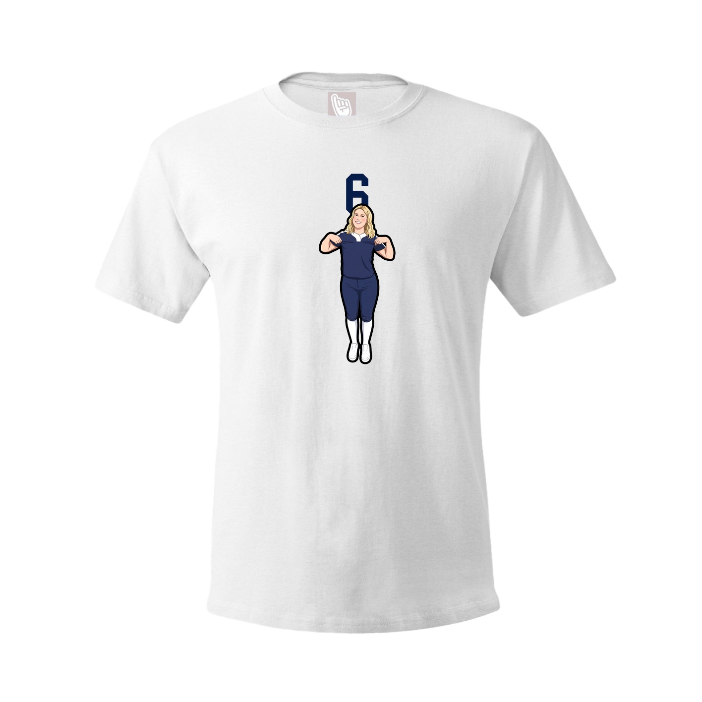 Tee — Number Top in White