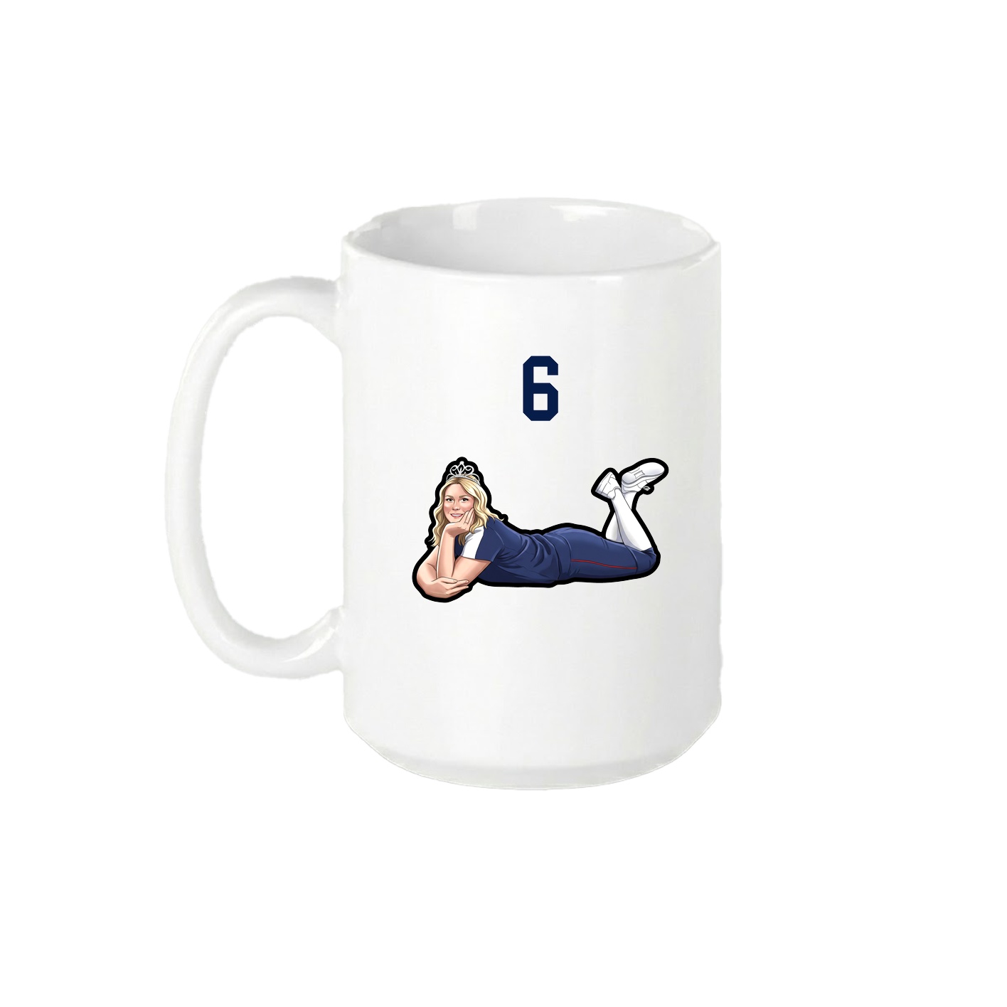 15oz Coffee Mug — Number Top in White