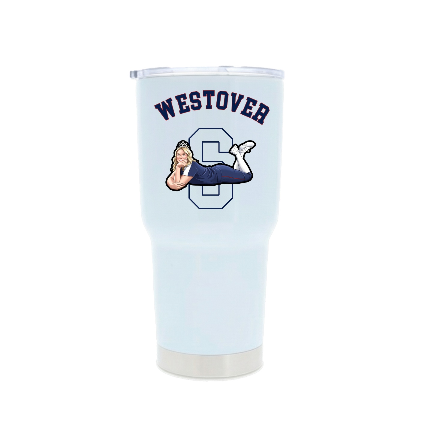 30oz Stainless Steel Tumbler — Shirsey Arch in White