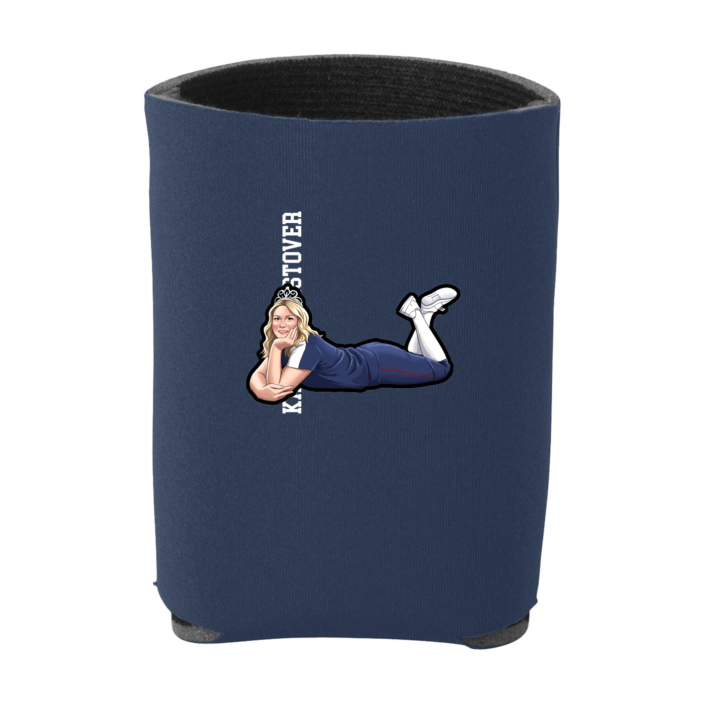 Can Holder — Name Vertical in Navy