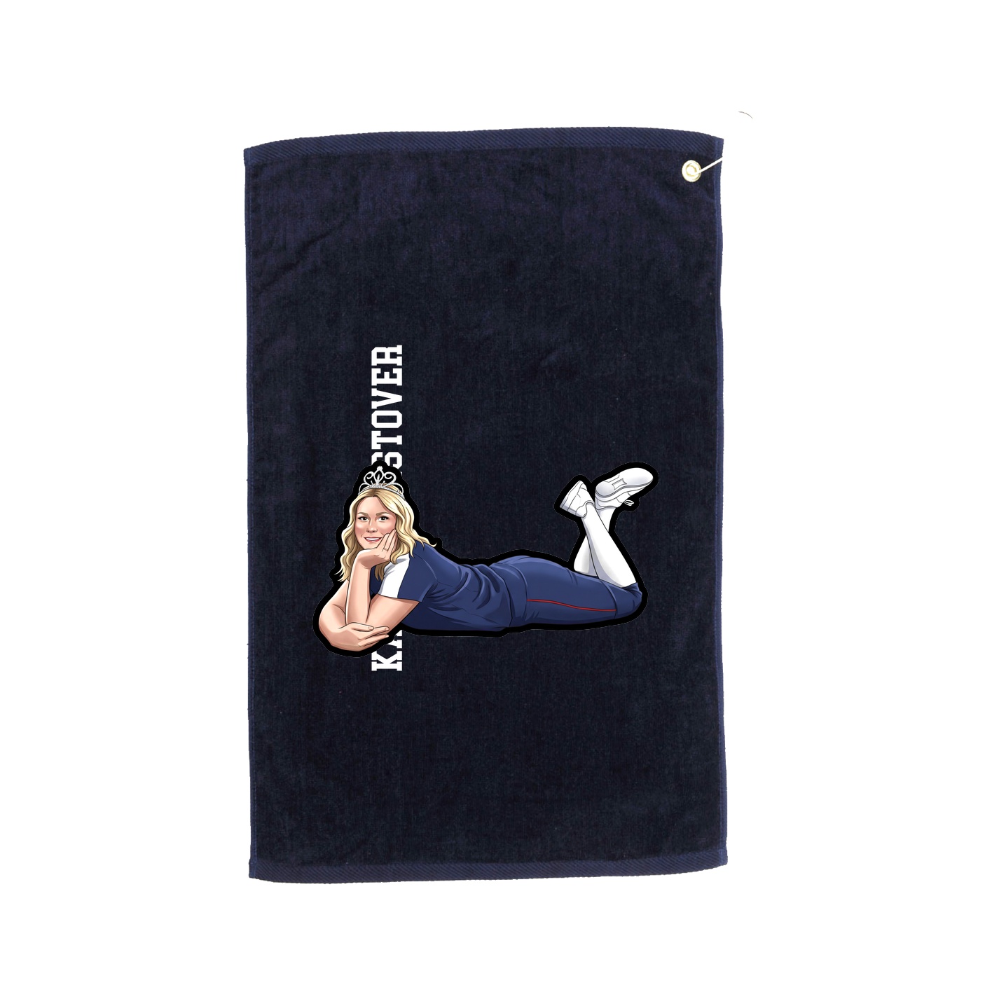 Golf Towel — Name Vertical in Navy
