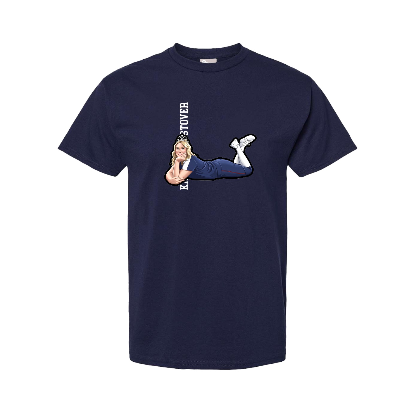 Youth Tee — Name Vertical in Navy