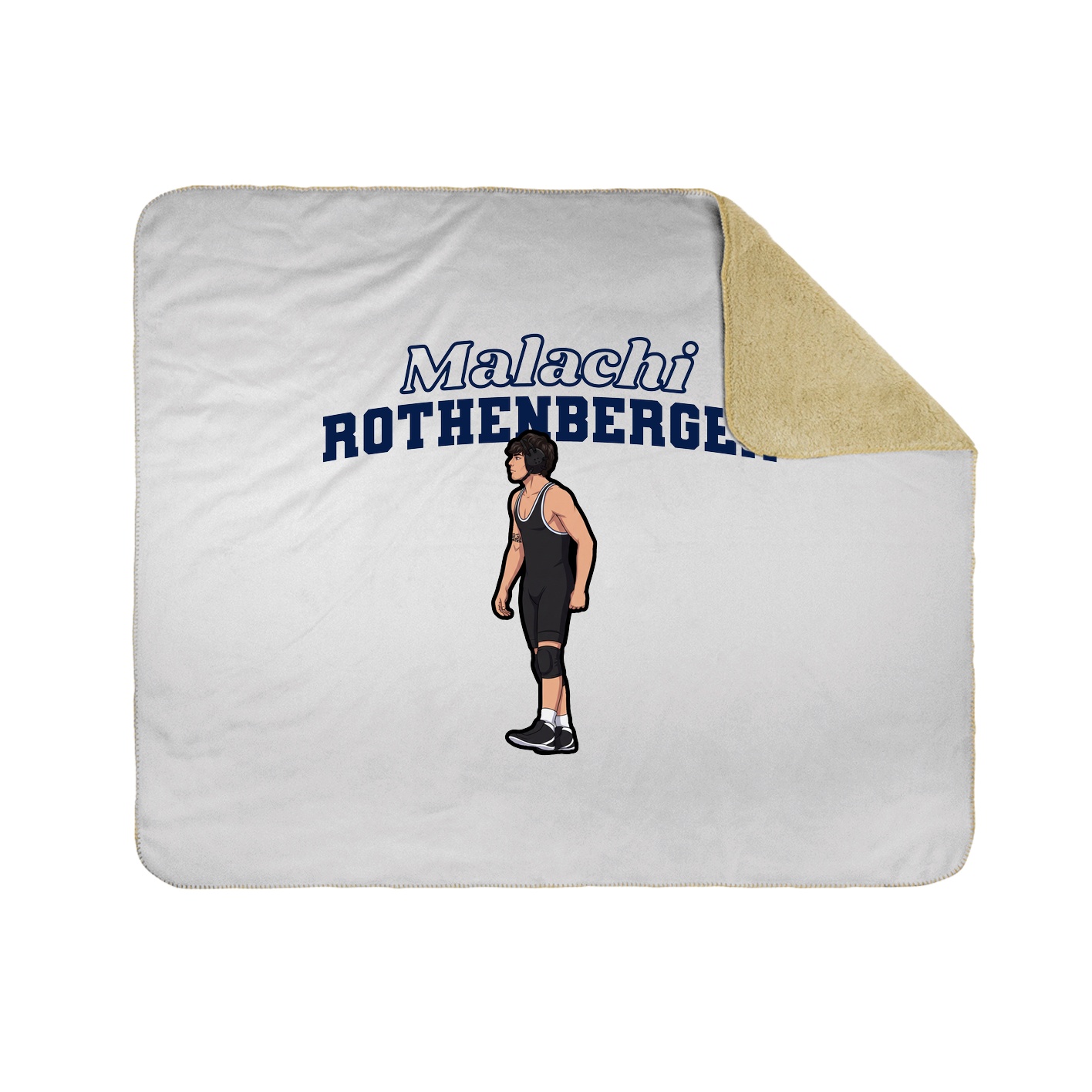 Throw Blanket — Name Arch in White