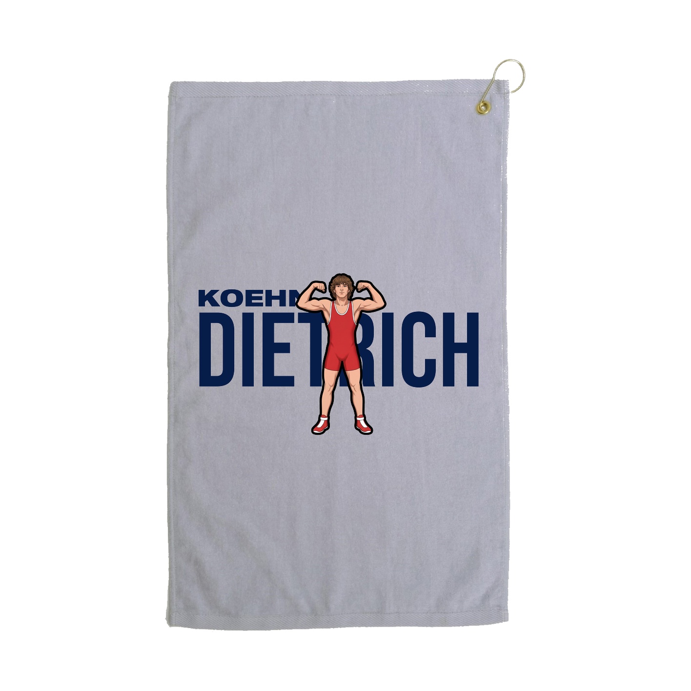 Golf Towel — Player Name in Grey