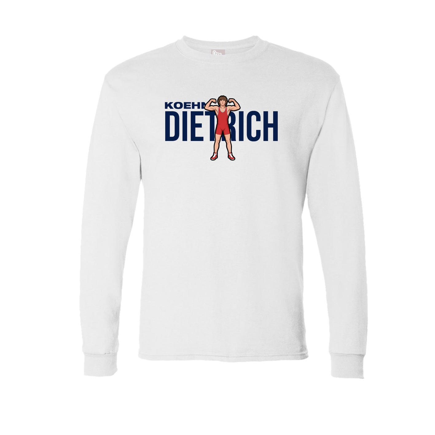 Long Sleeve Tee — Player Name in White