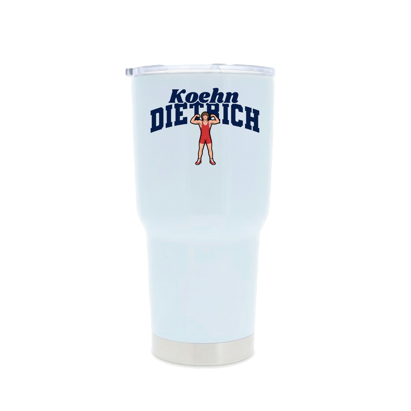 30oz Stainless Steel Tumbler — Signature Arch in White