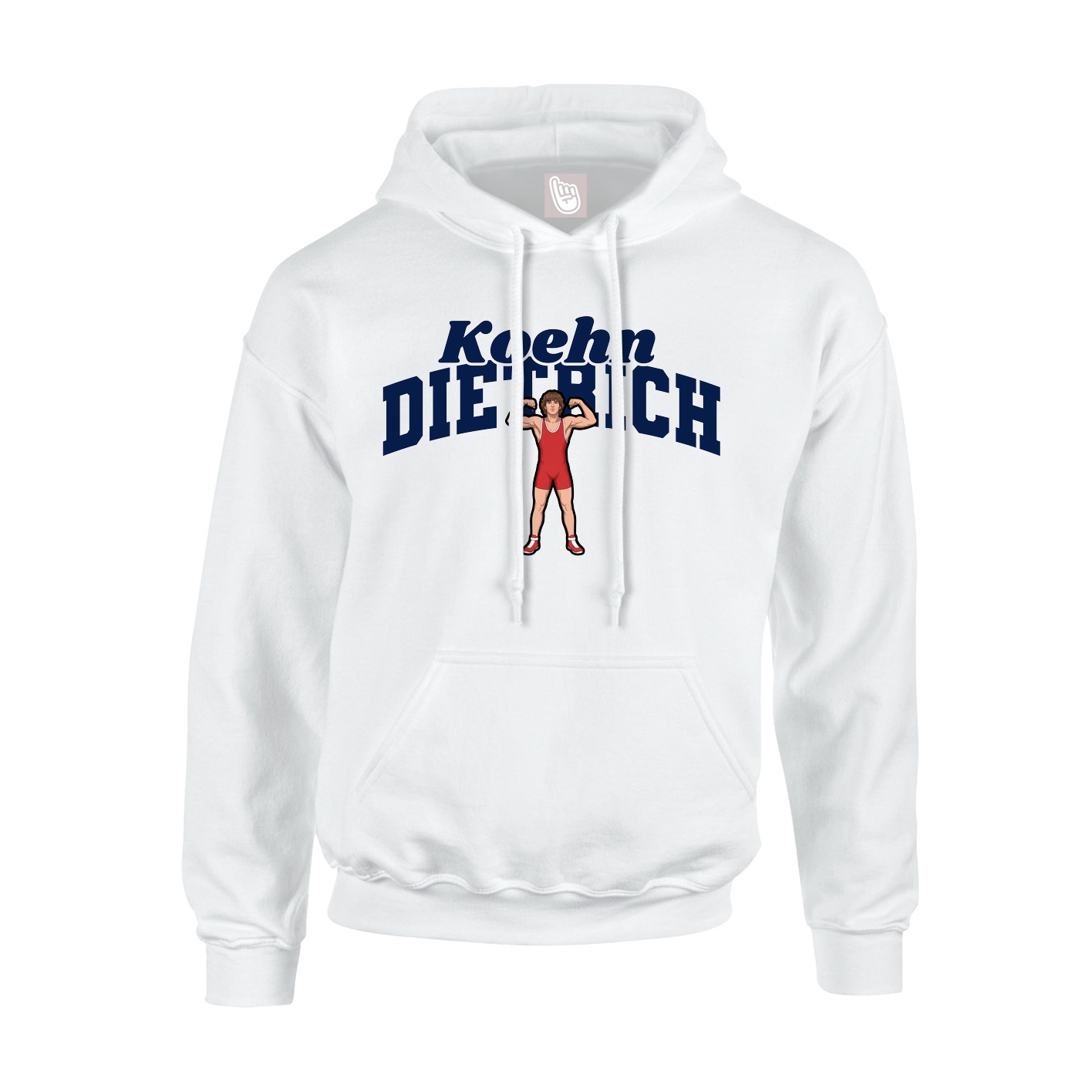 Youth Hoodie — Signature Arch in White
