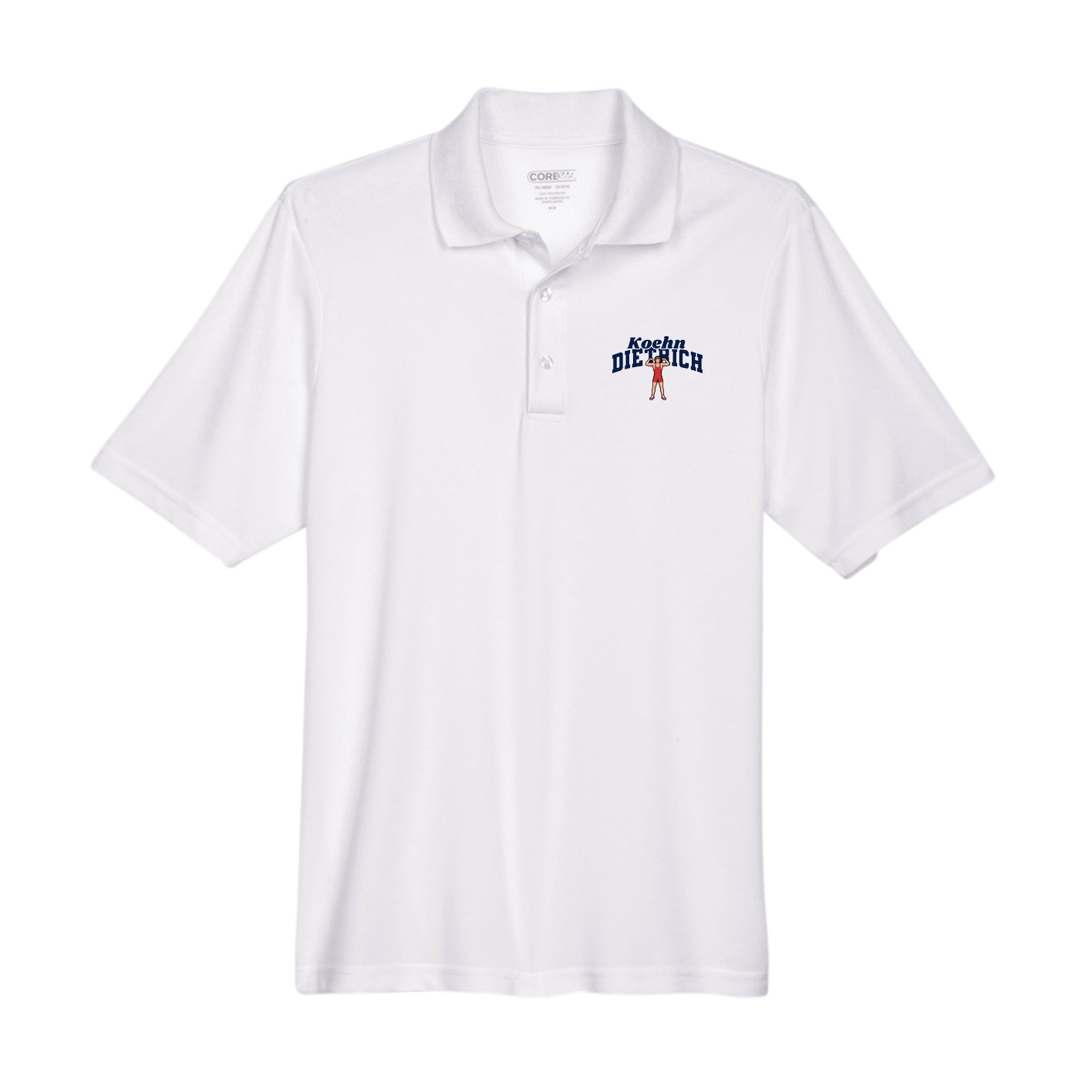 Performance Polo — Signature Arch in White