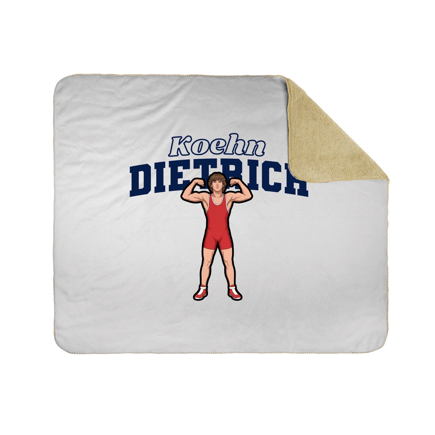 Throw Blanket — Name Arch in White