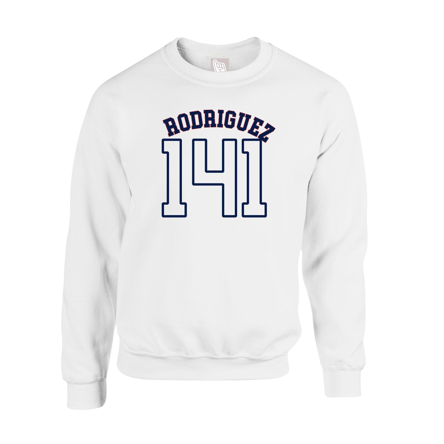 Fleece Crew — Shirsey Arch in White