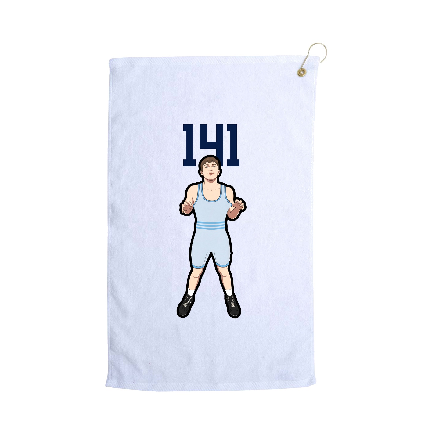 Golf Towel — Number Top in White