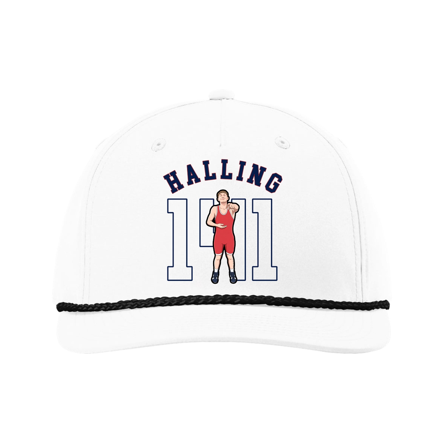 Five-Panel Classic Rope Cap — Shirsey Arch in White