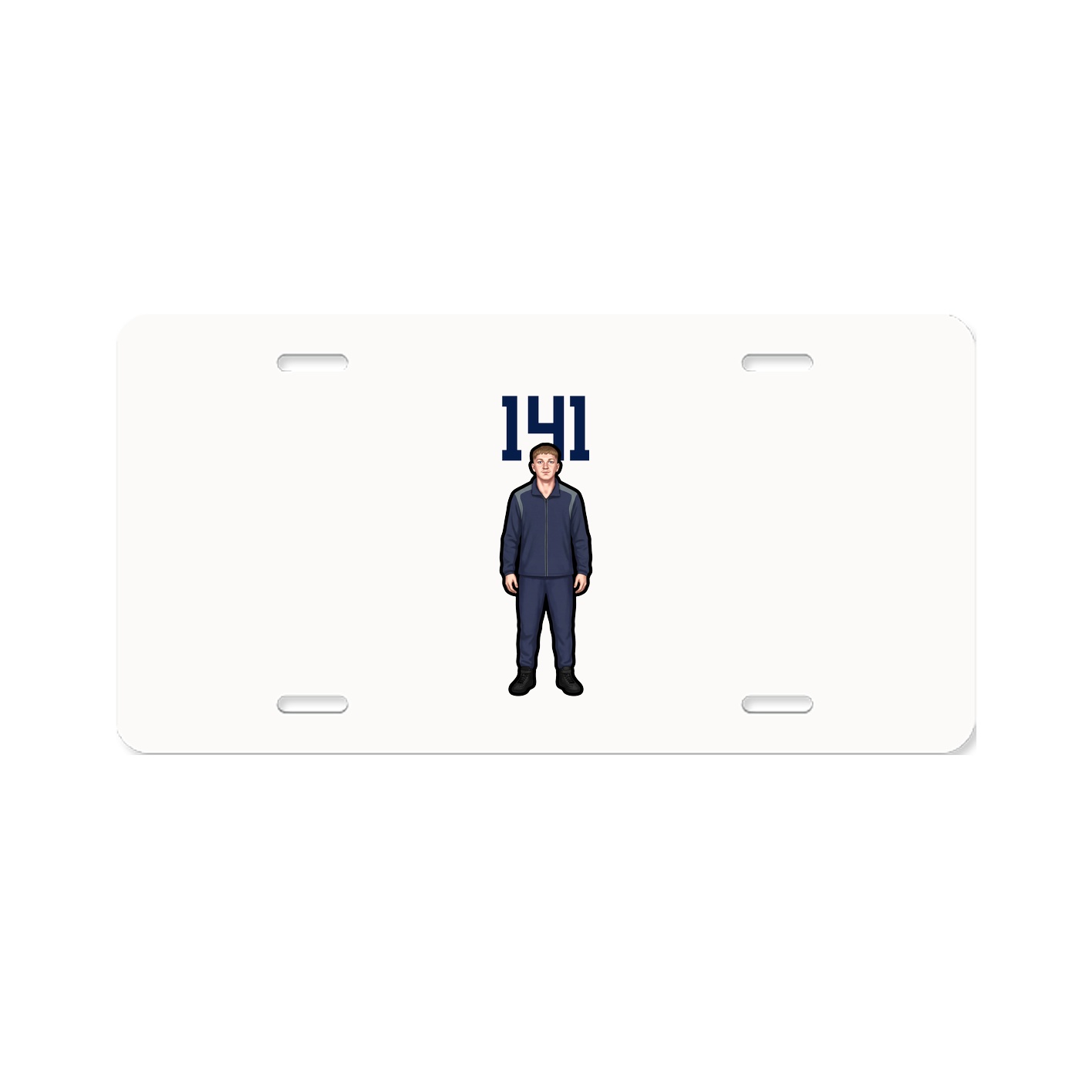 License Plate — Number Top in Classic