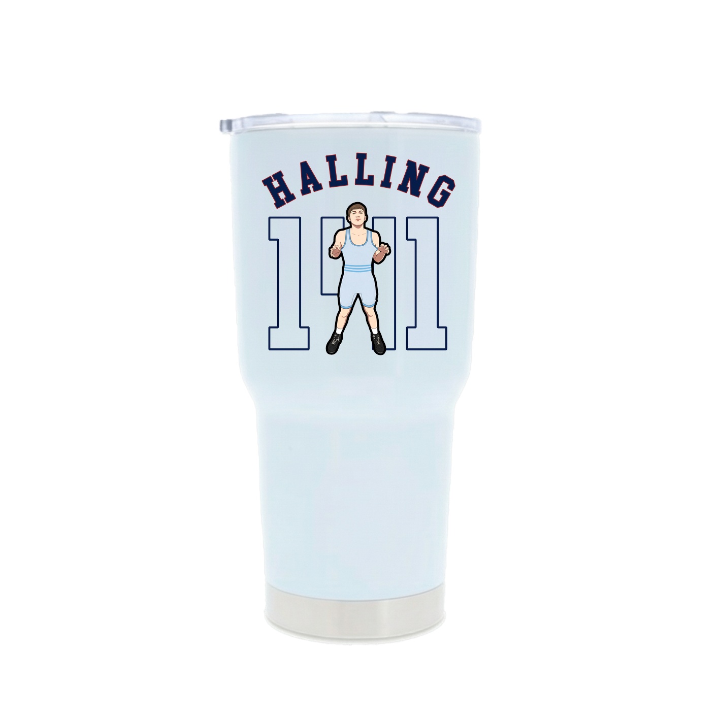 30oz Stainless Steel Tumbler — Shirsey Arch in White