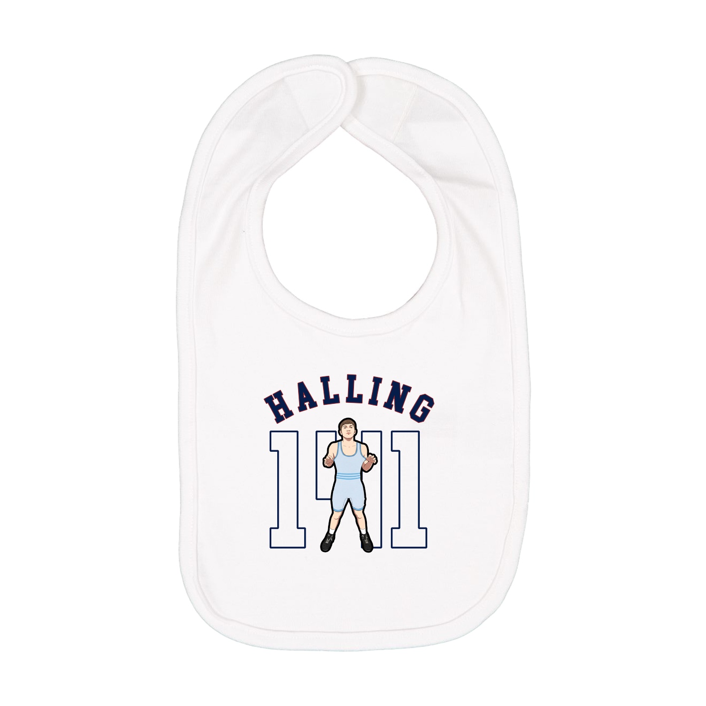 Infant Bib — Shirsey Arch in White