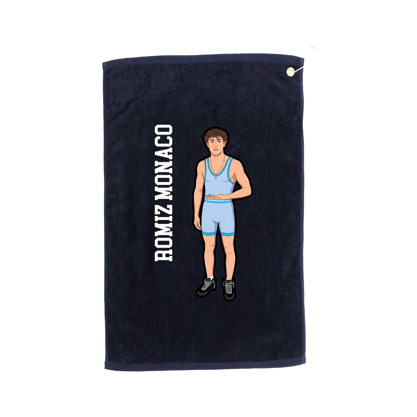 Golf Towel — Name Vertical in Navy