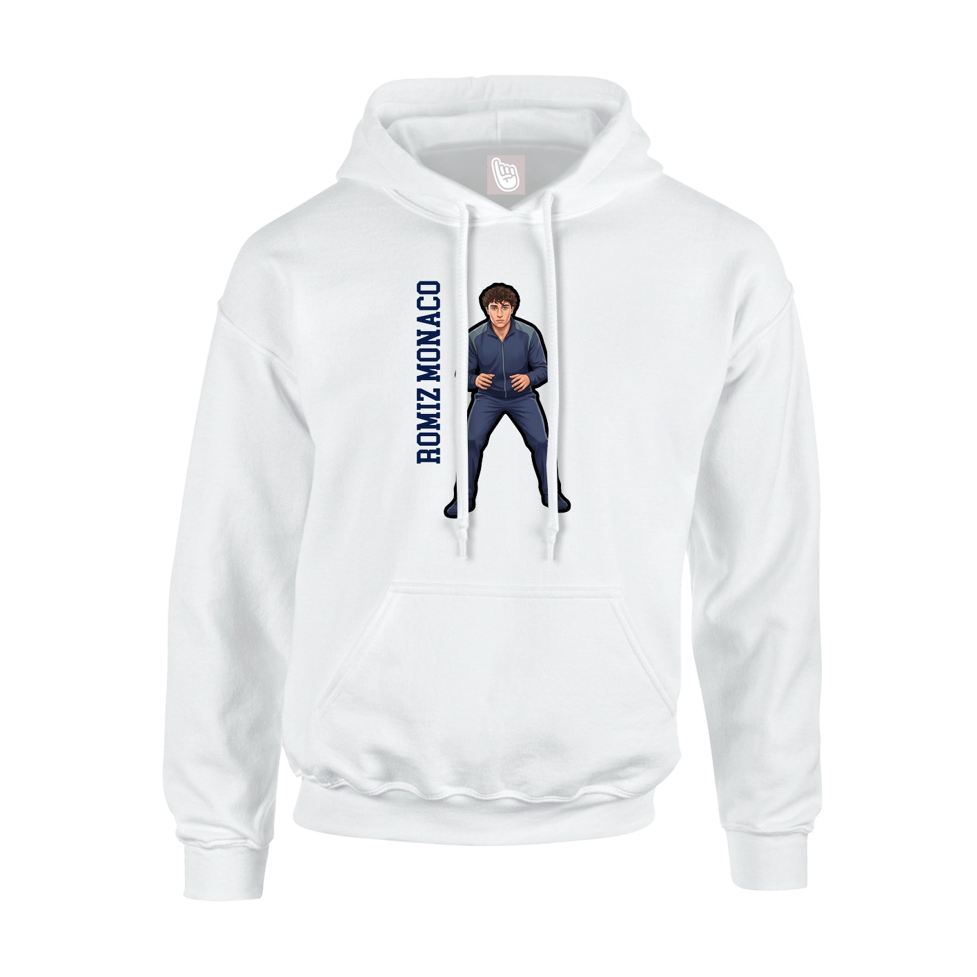 Hoodie — Name Vertical in White