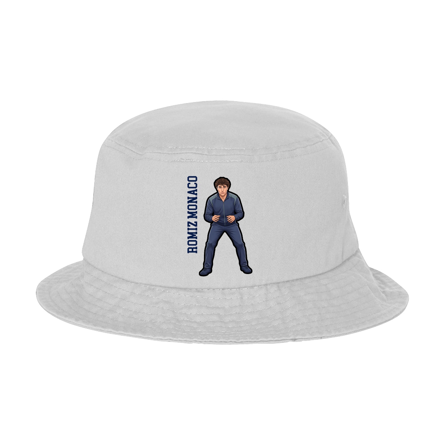 Bucket Cap — Name Vertical in White