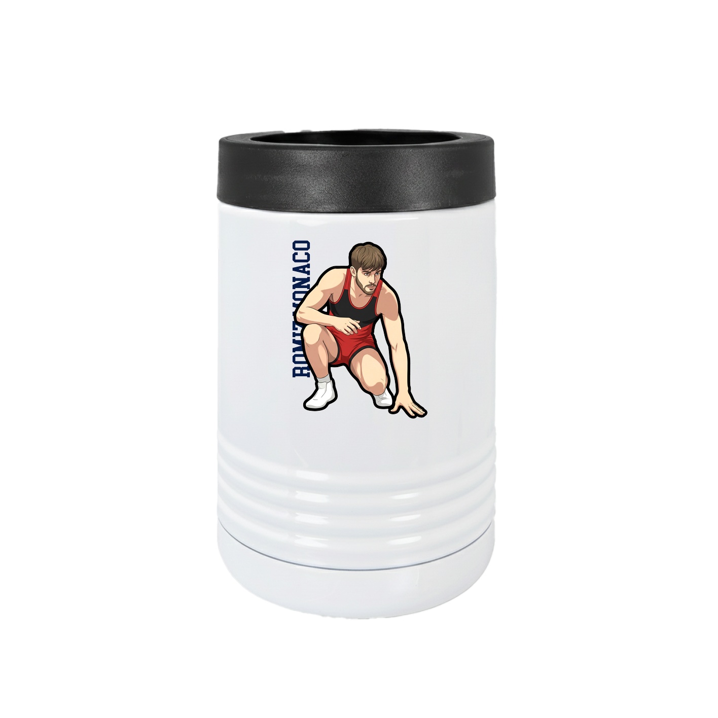 Beverage Holder — Name Vertical in White