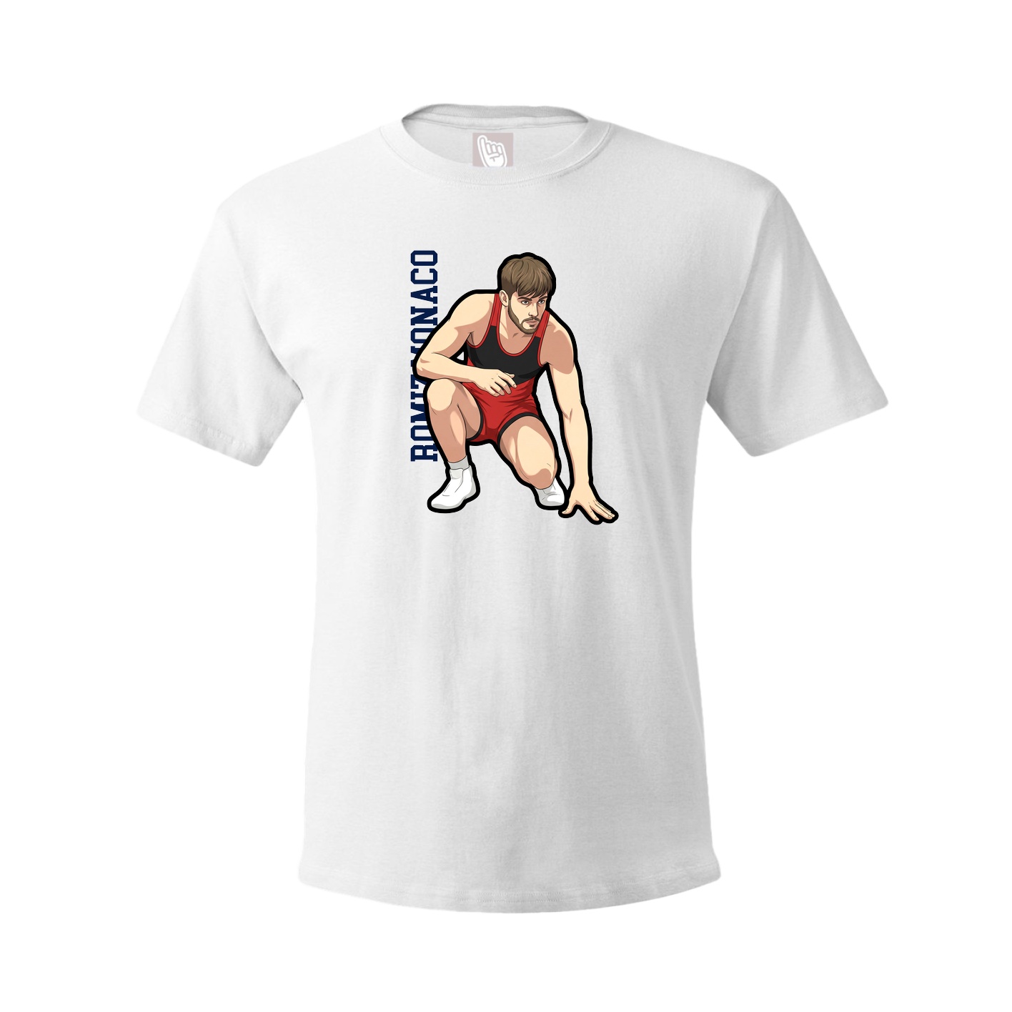 Youth Tee — Name Vertical in White