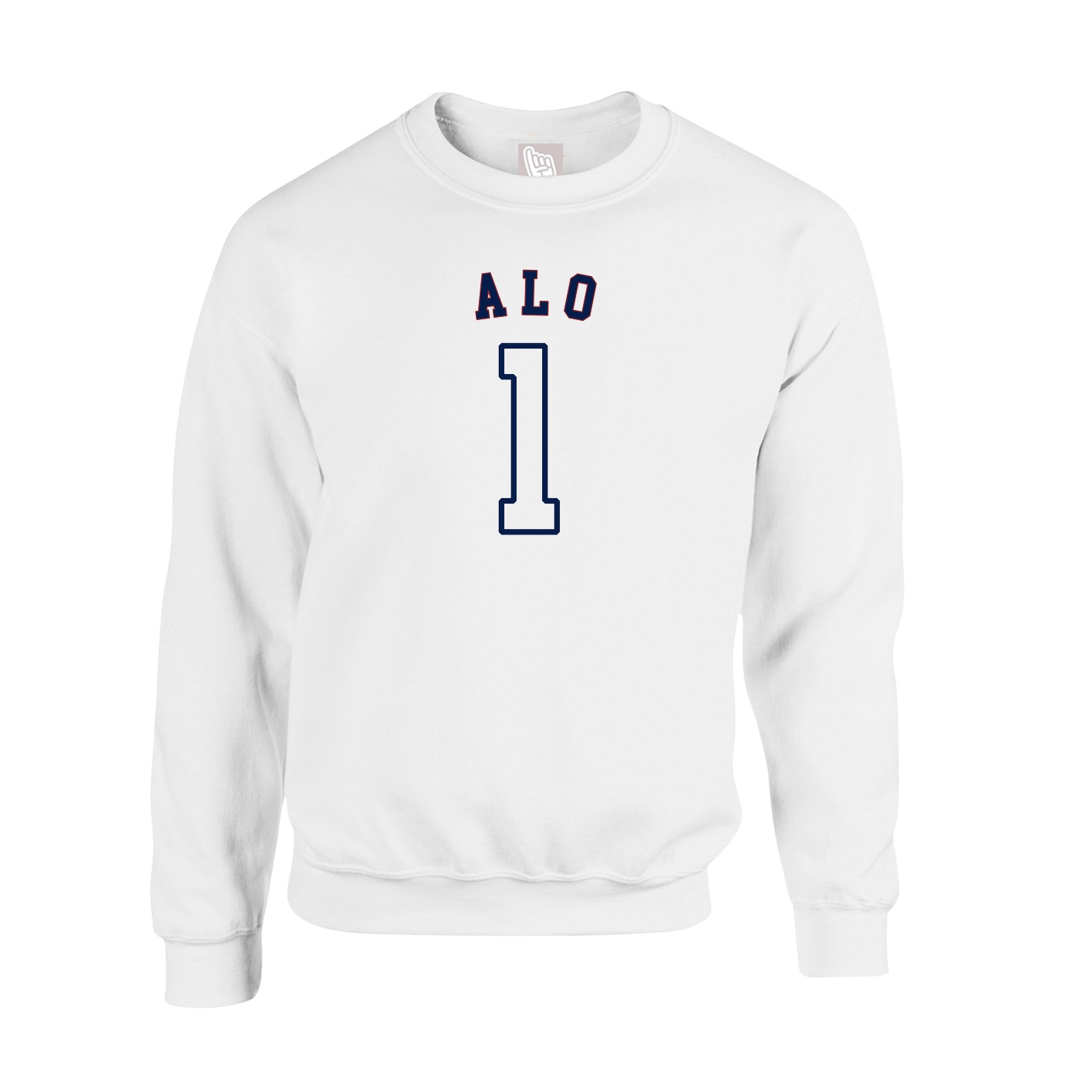 Fleece Crew — Shirsey Arch in White