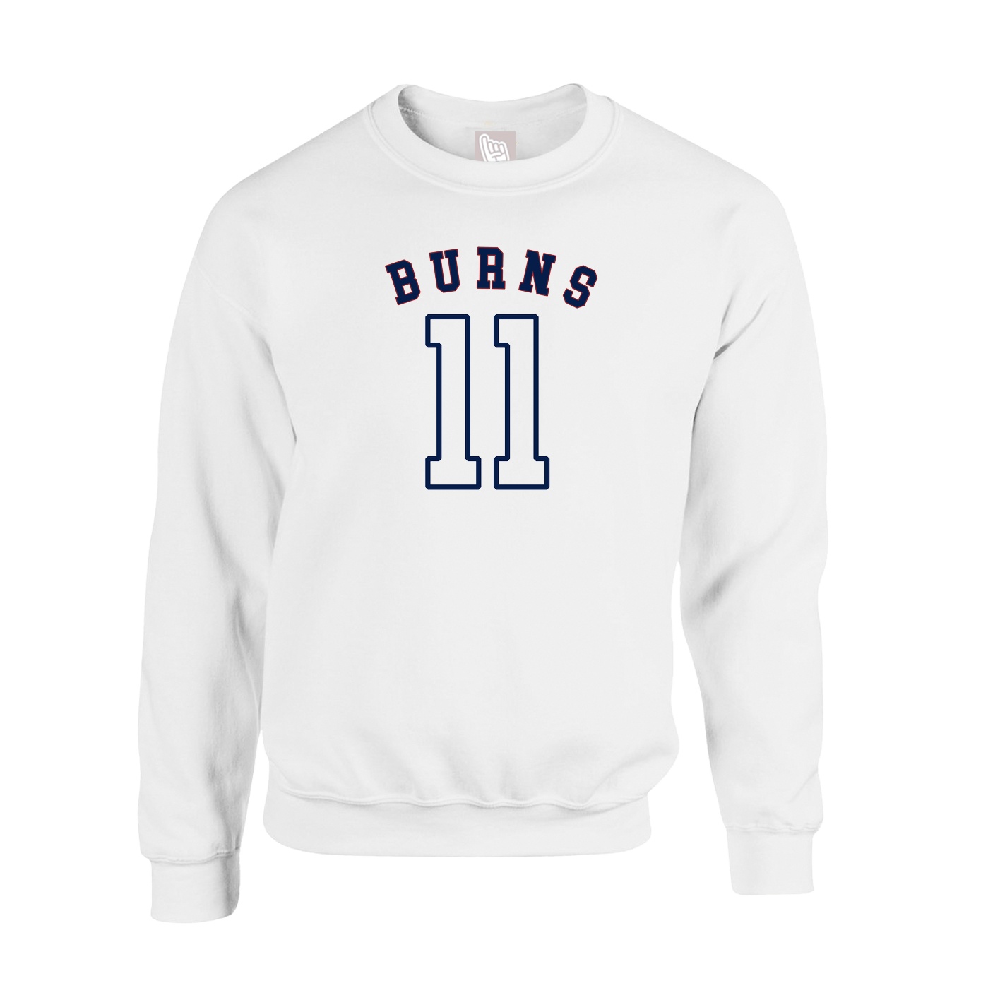 Fleece Crew — Shirsey Arch in White