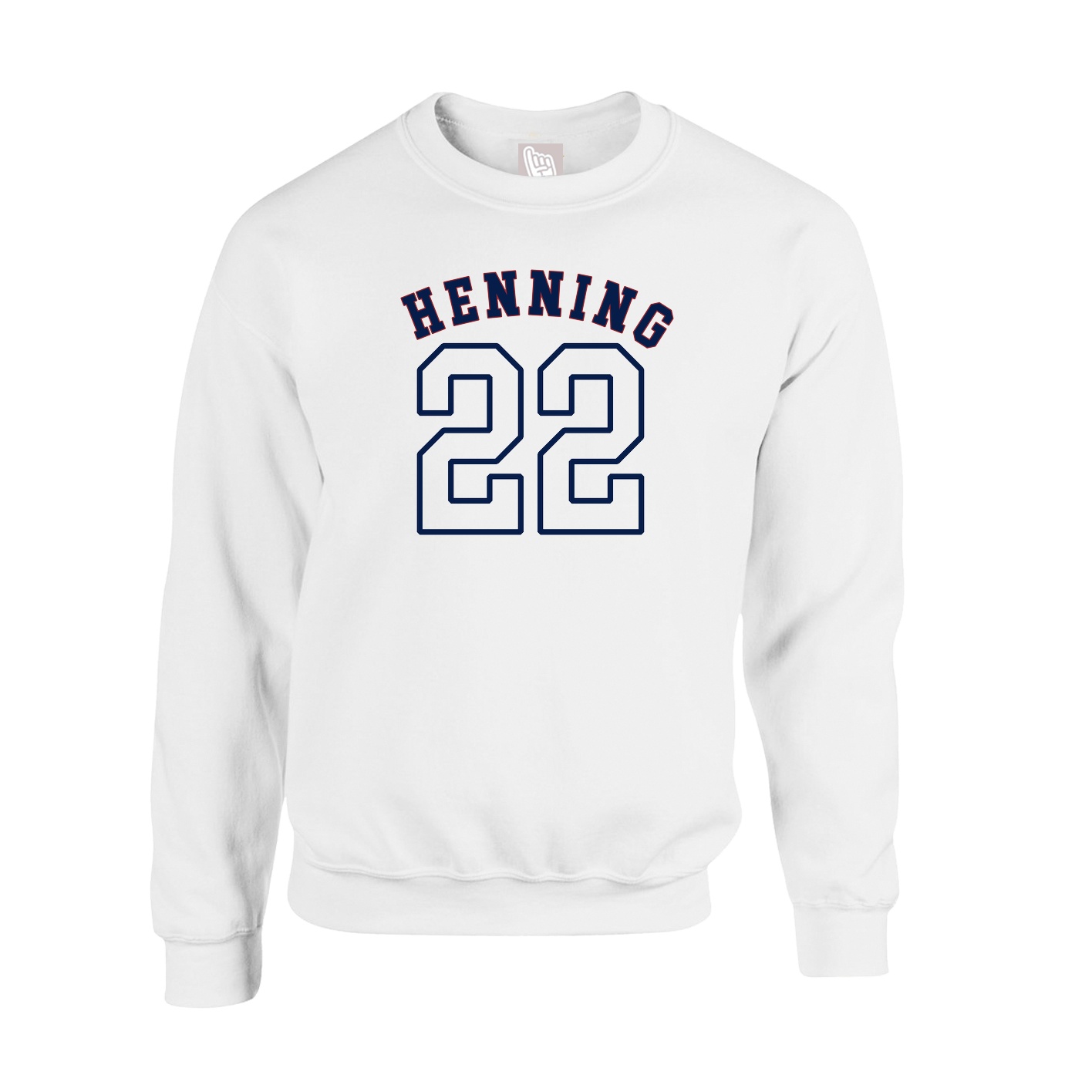 Fleece Crew — Shirsey Arch in White
