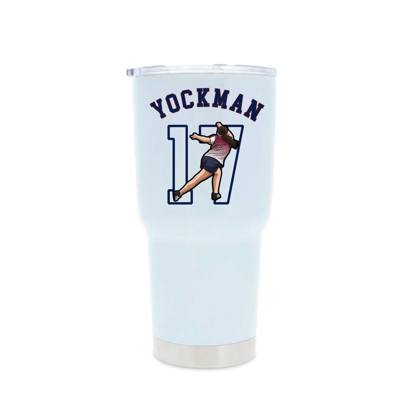 30oz Stainless Steel Tumbler — Shirsey Arch in White