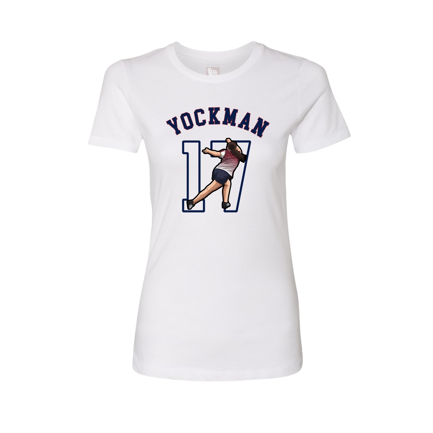 Fitted Women's Tee — Shirsey Arch in White