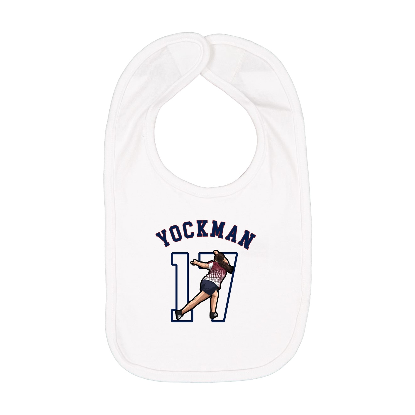 Infant Bib — Shirsey Arch in White