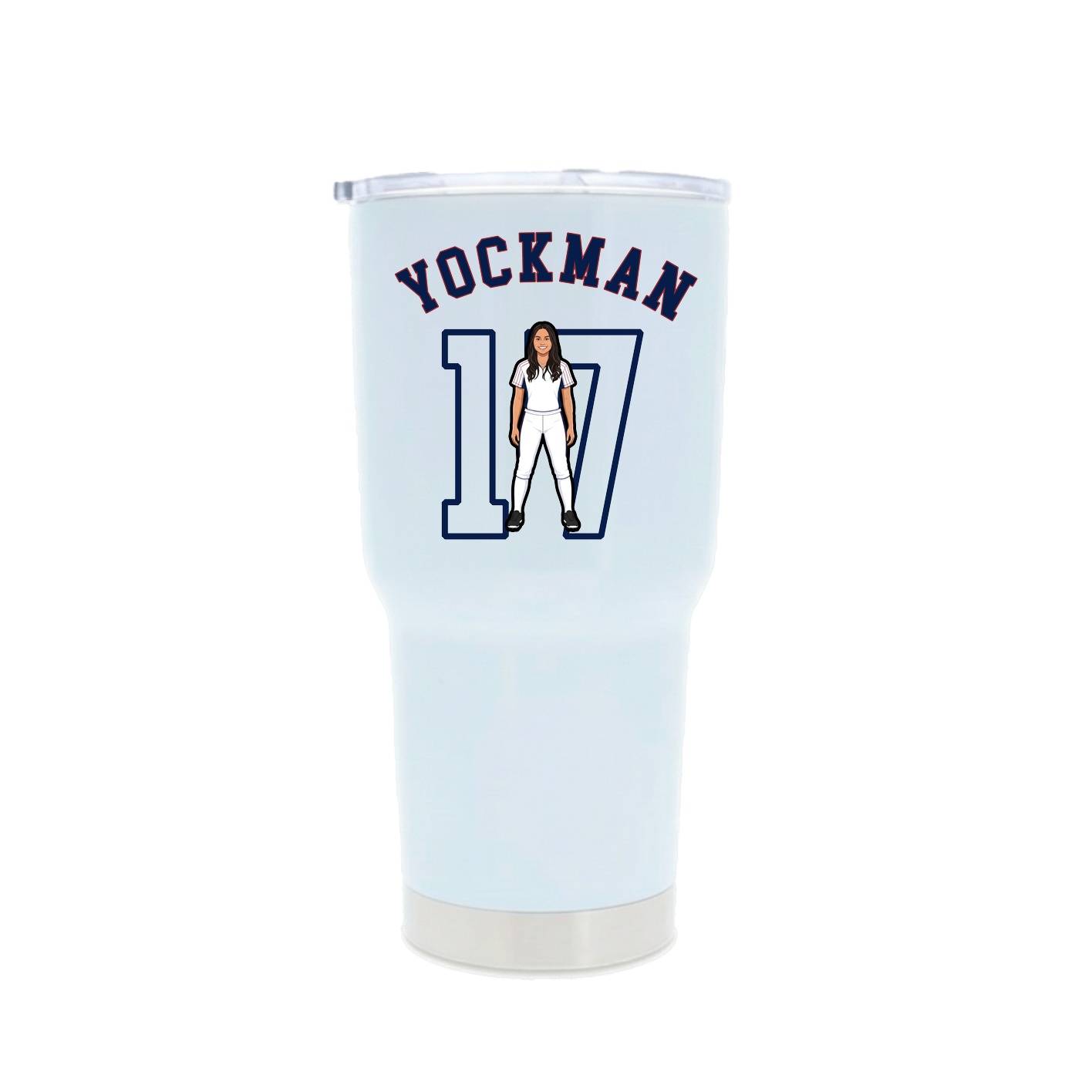 30oz Stainless Steel Tumbler — Shirsey Arch in White
