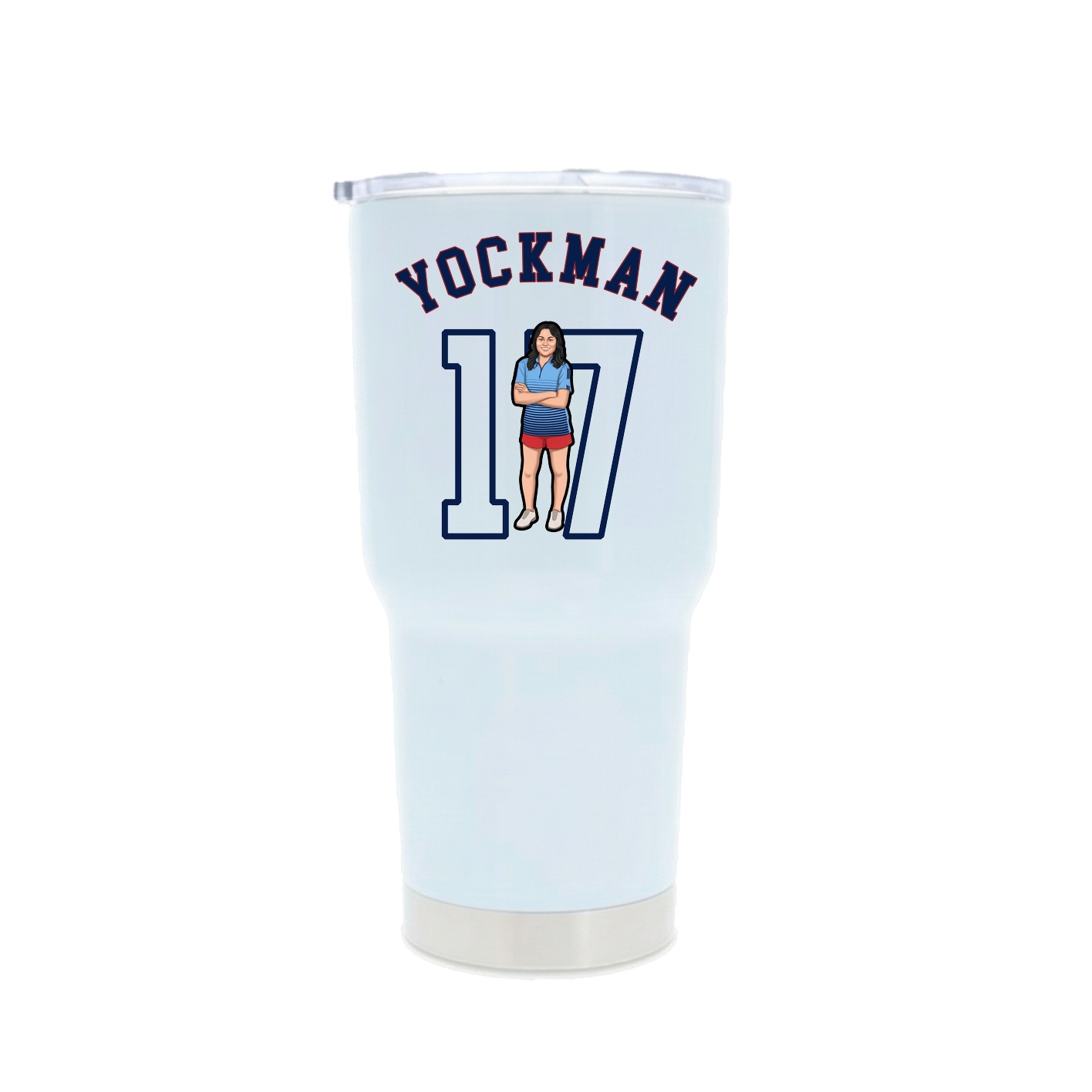 30oz Stainless Steel Tumbler — Shirsey Arch in White