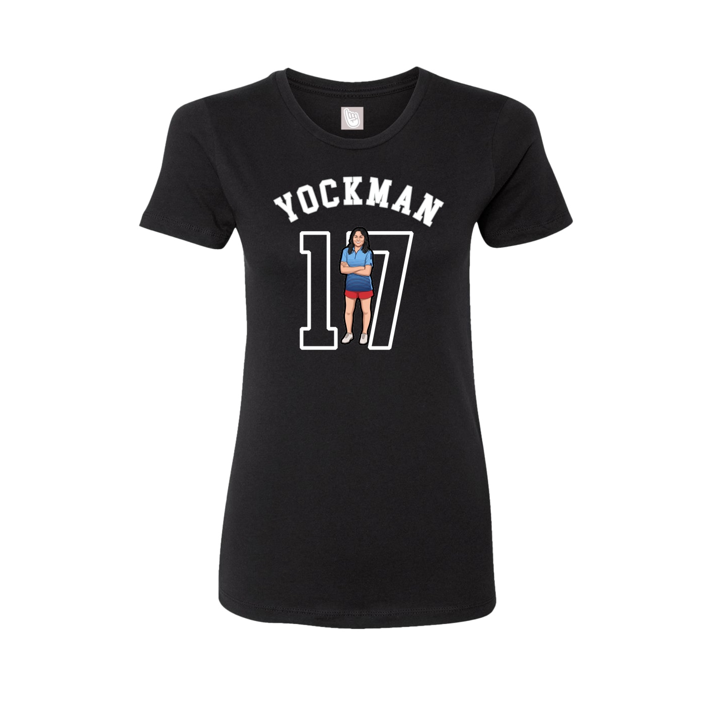 Fitted Women's Tee — Shirsey Arch in Black