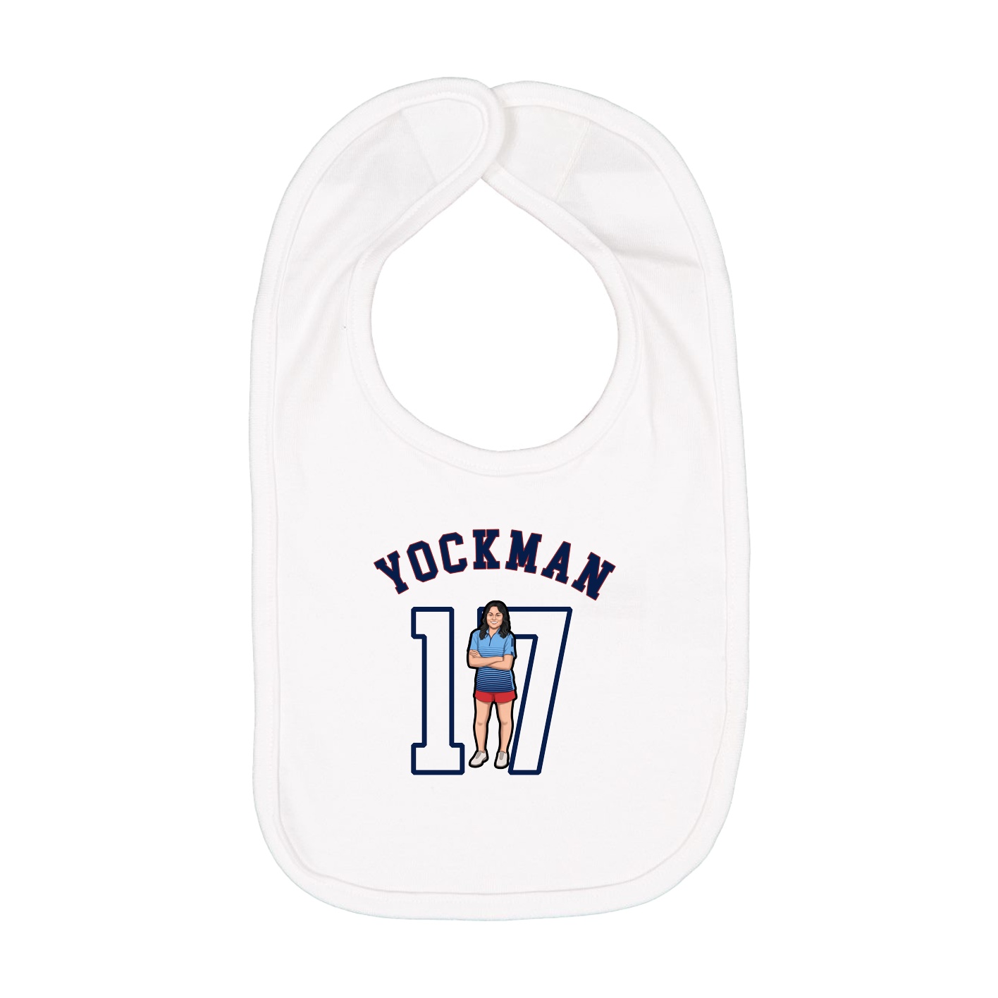 Infant Bib — Shirsey Arch in White