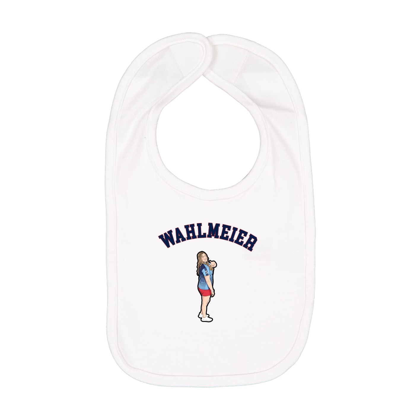 Infant Bib — Shirsey Arch in White