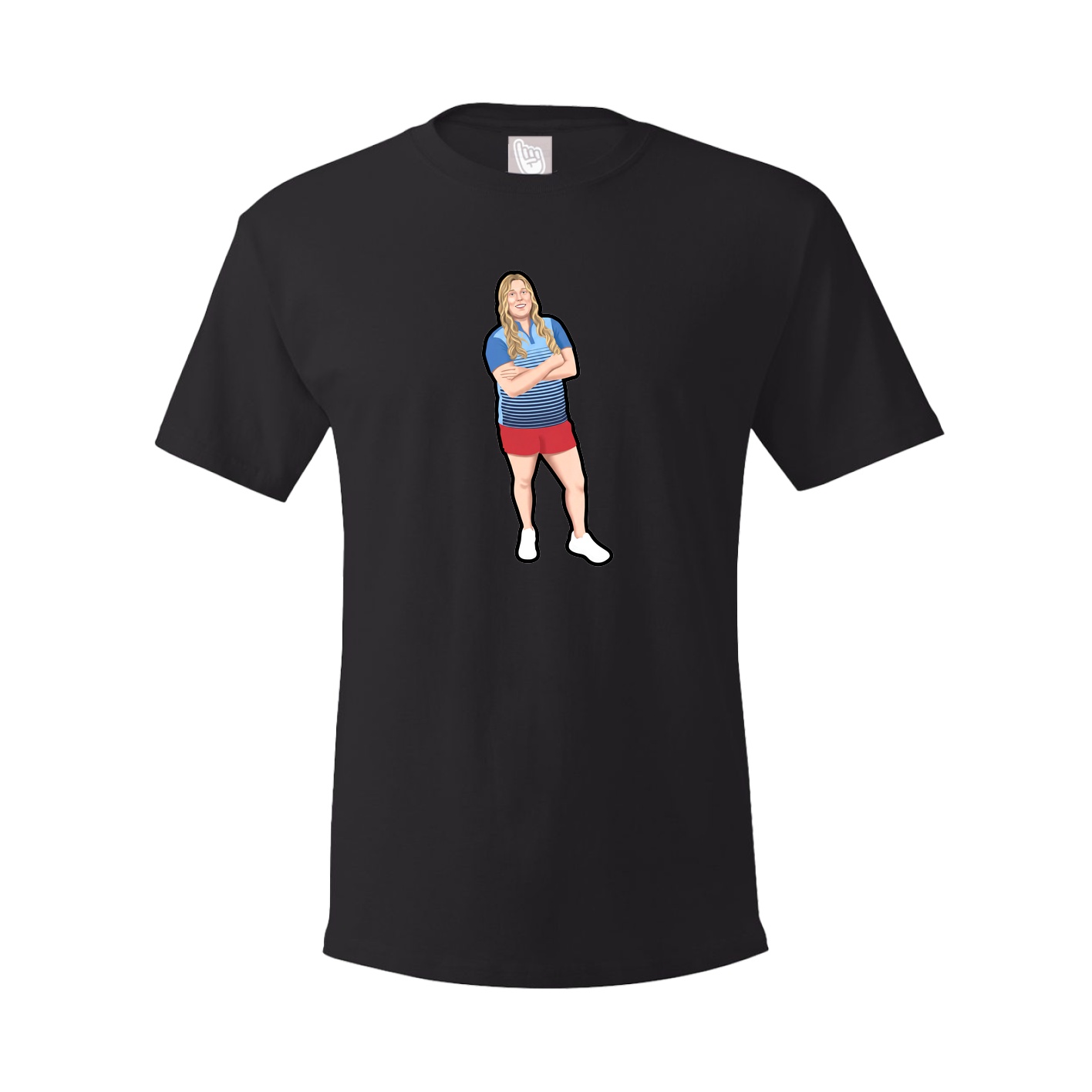 Tee — Name Vertical in Black