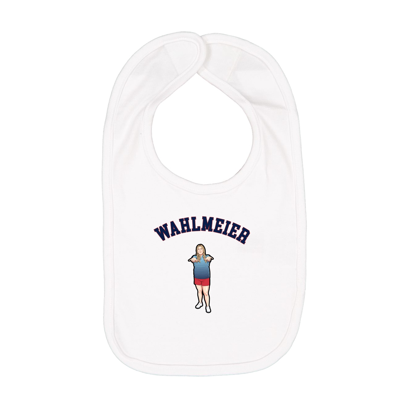 Infant Bib — Shirsey Arch in White