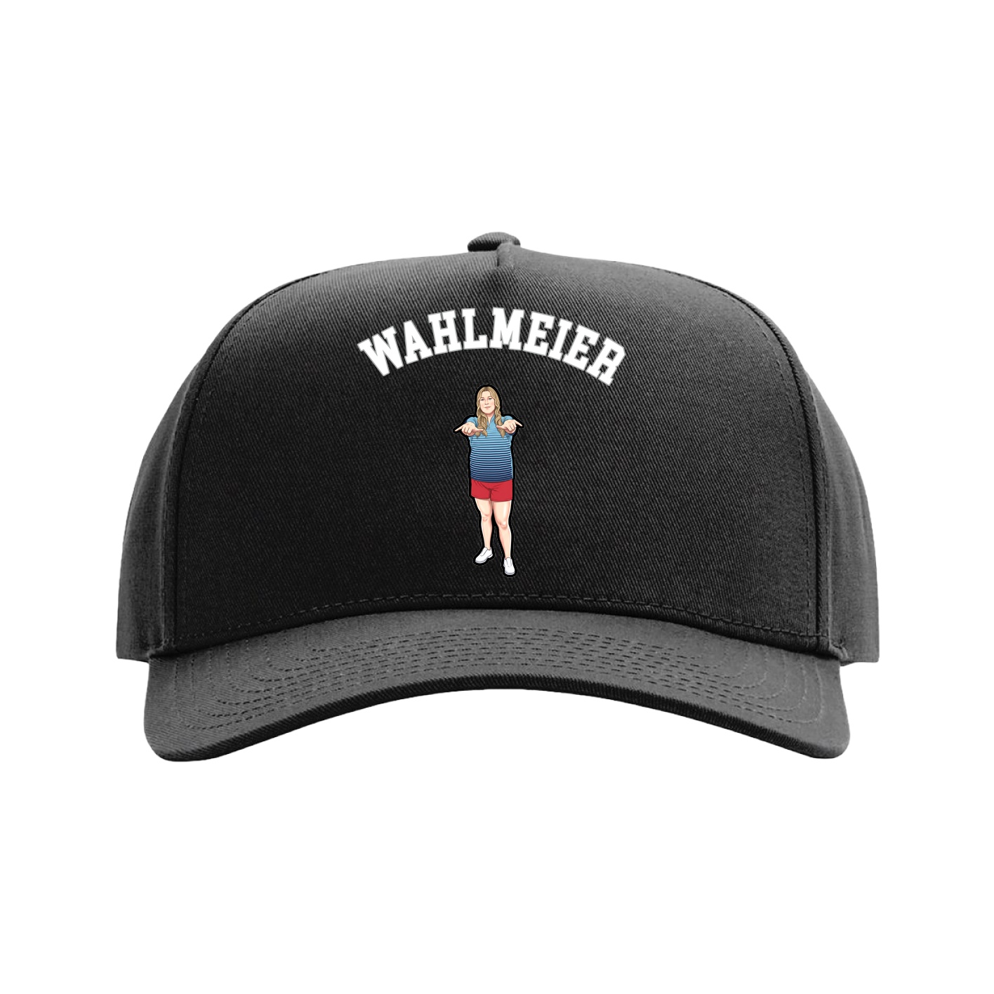 Full Fabric Five-Panel Champ Cap — Shirsey Arch in Black