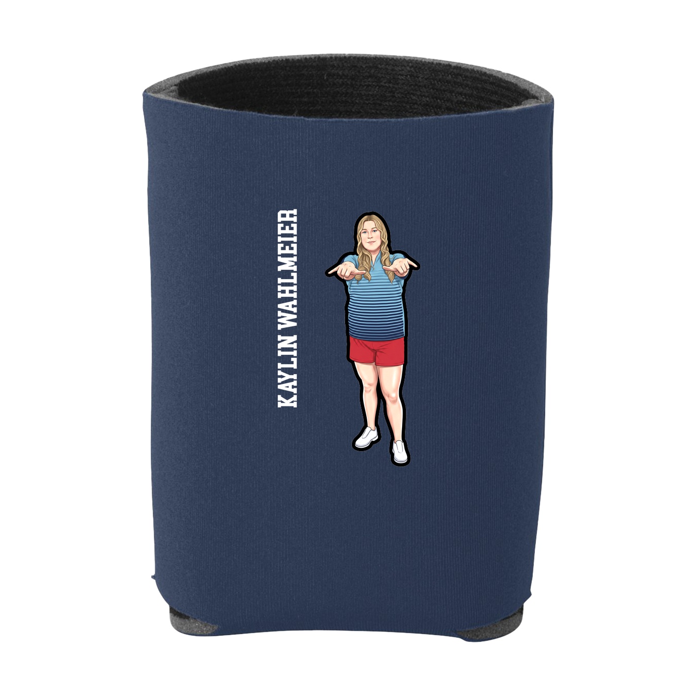 Can Holder — Name Vertical in Navy
