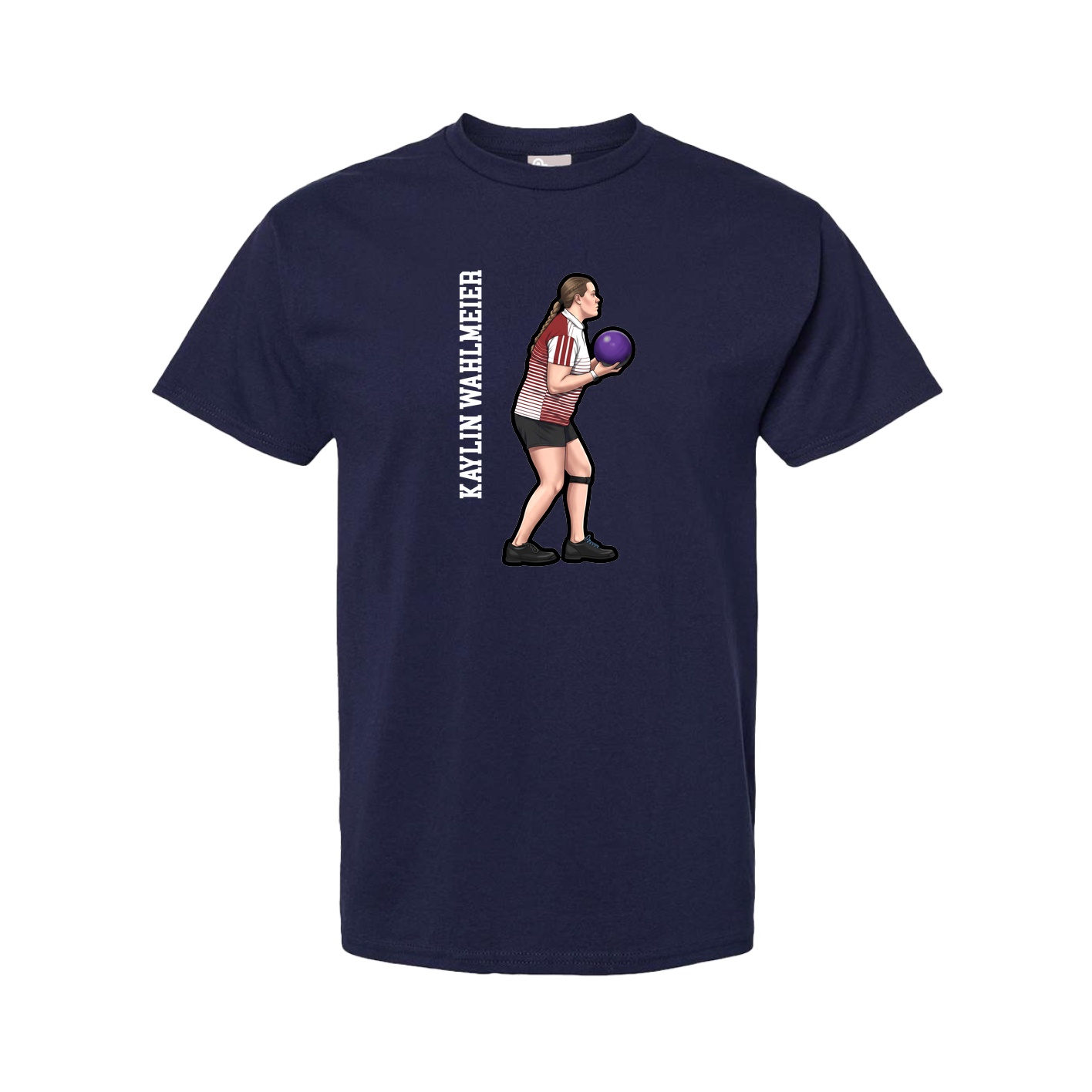 Youth Tee — Name Vertical in Navy