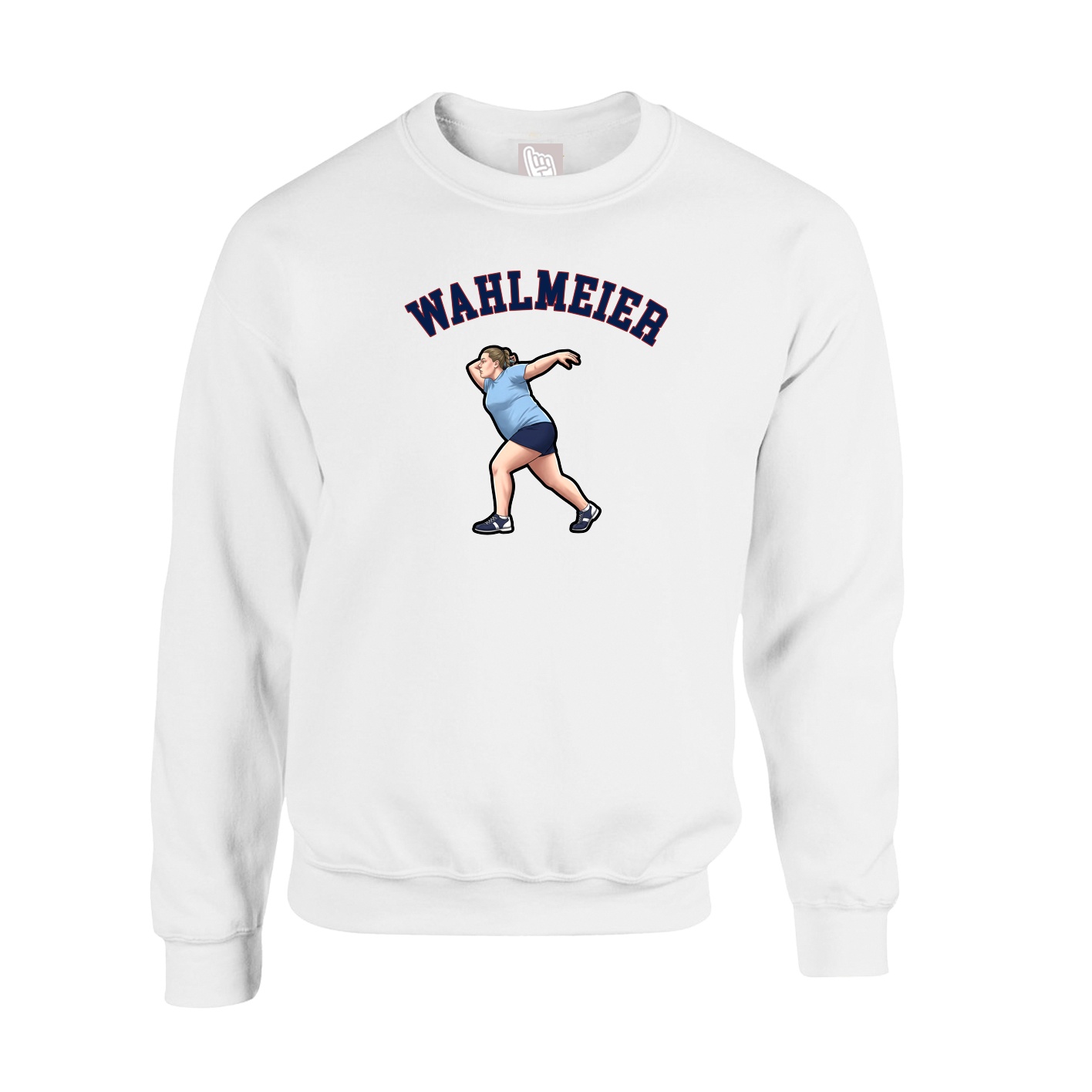 Fleece Crew — Shirsey Arch in White