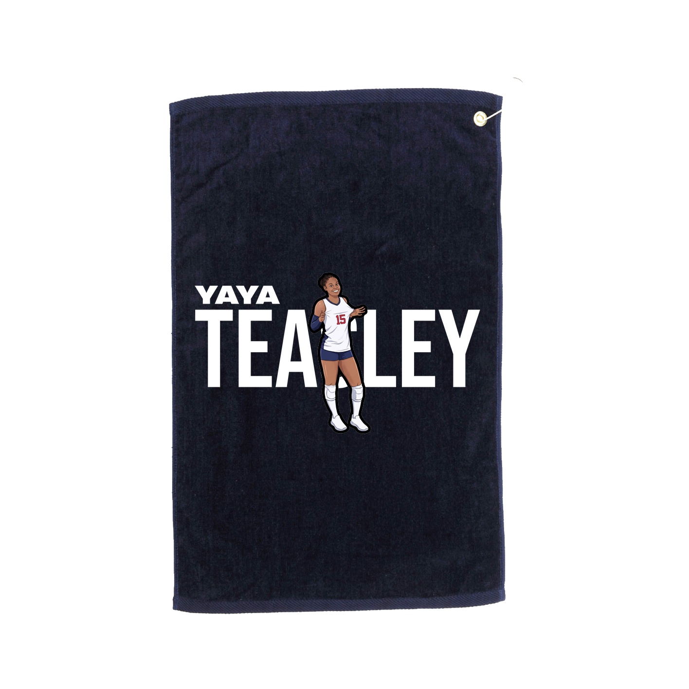 Golf Towel — Player Name in Navy