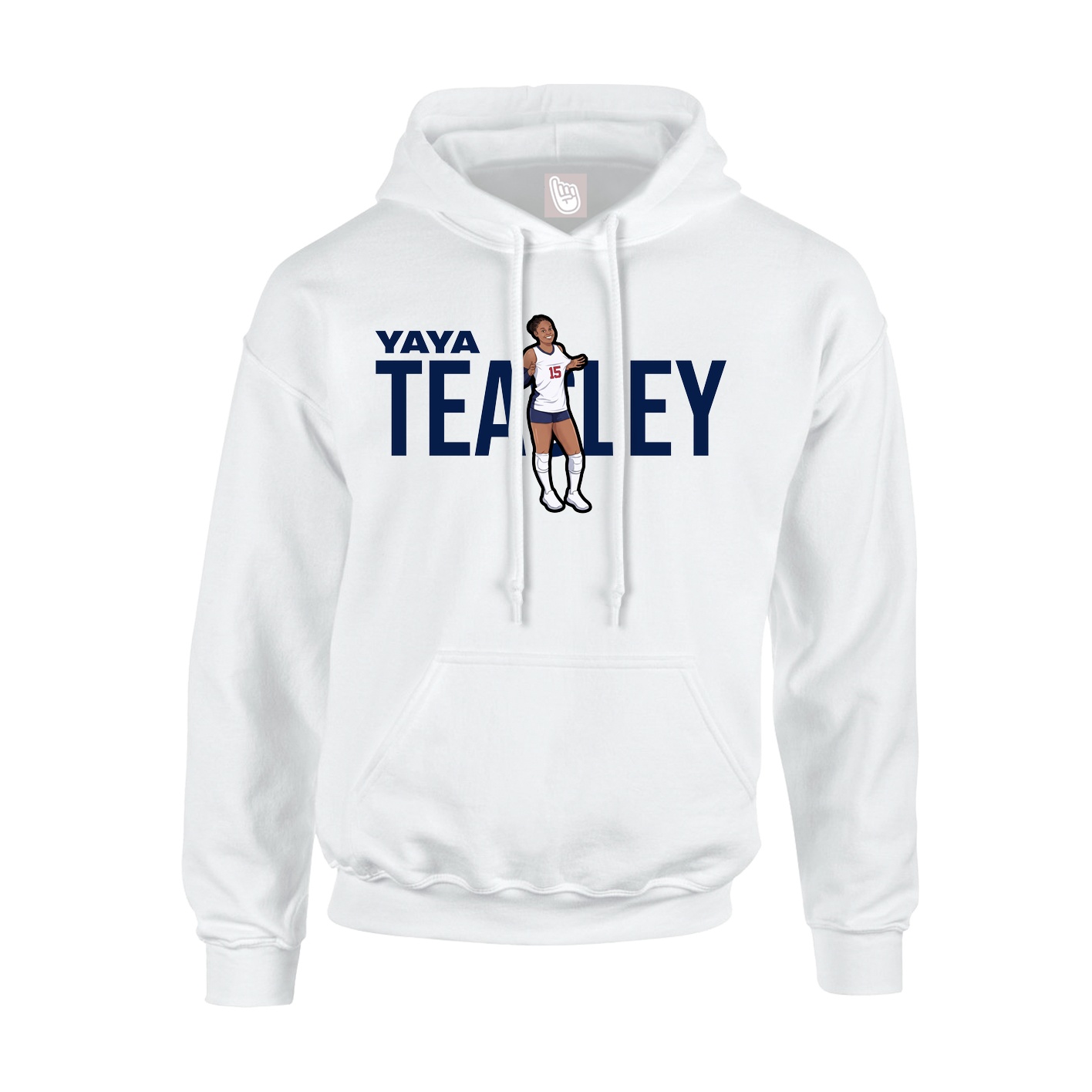 Youth Hoodie — Player Name in White