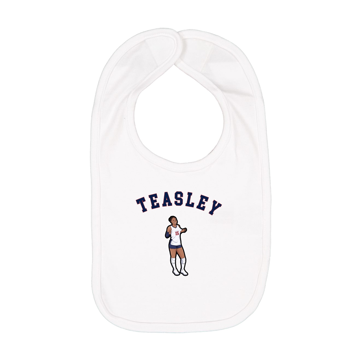 Infant Bib — Shirsey Arch in White