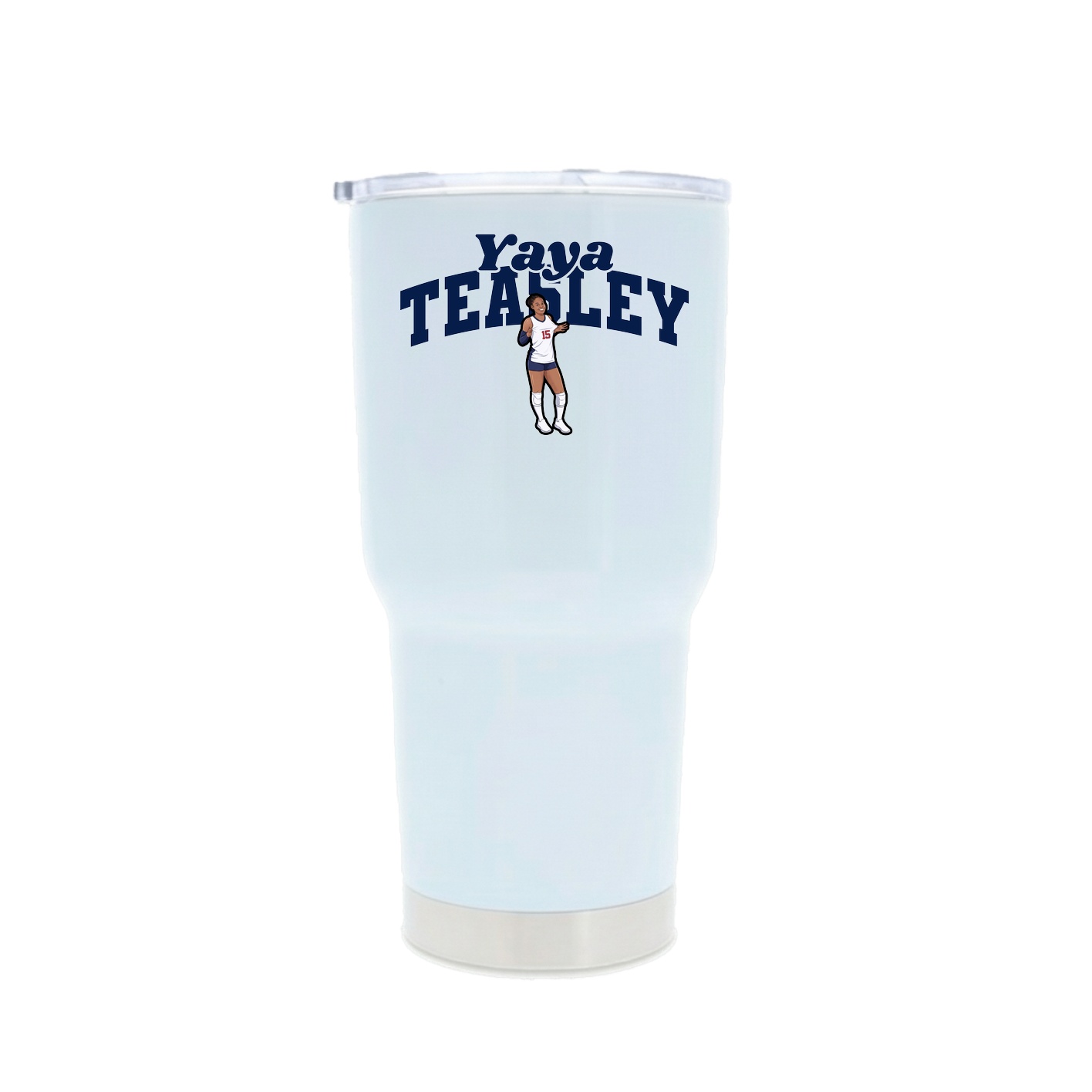 30oz Stainless Steel Tumbler — Signature Arch in White
