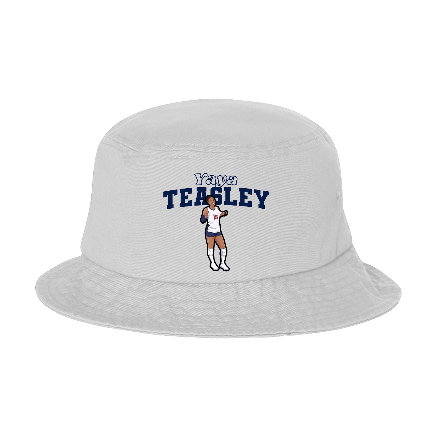 Bucket Cap — Name Arch in White