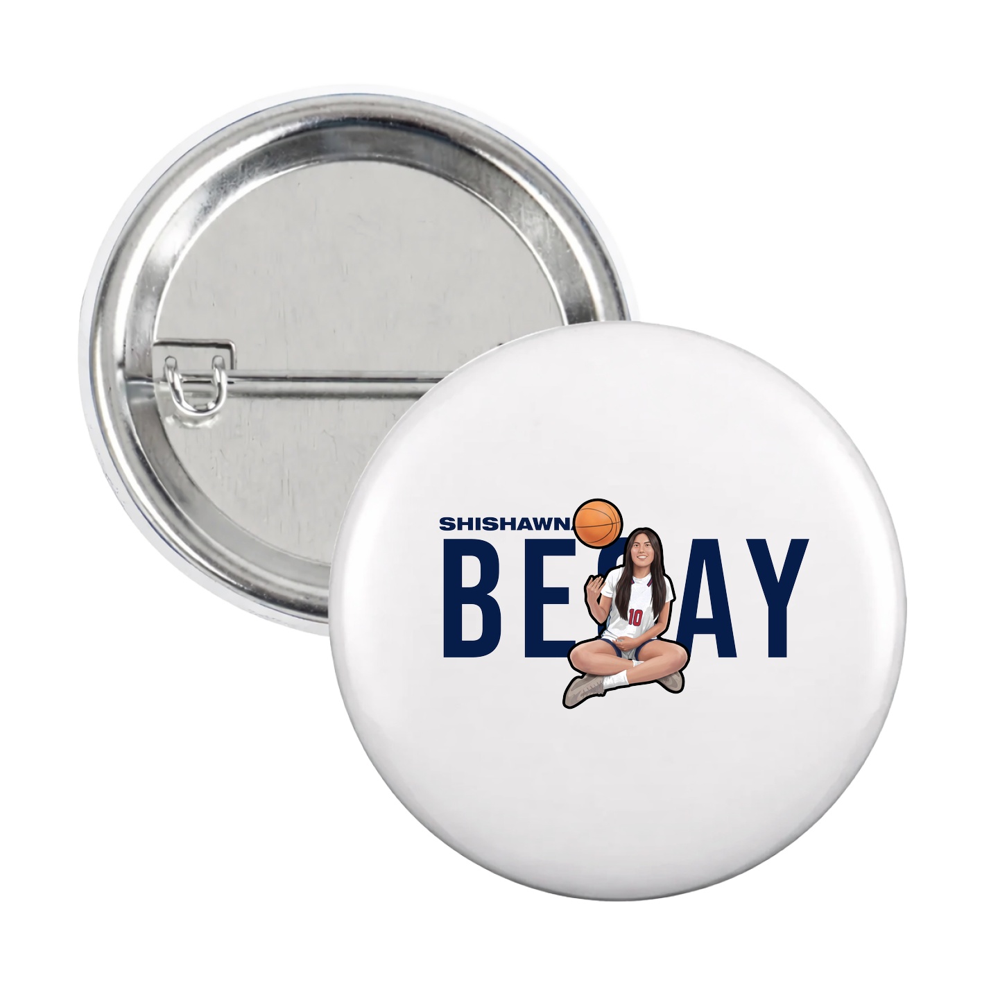 Game Day Button — Player Name in White