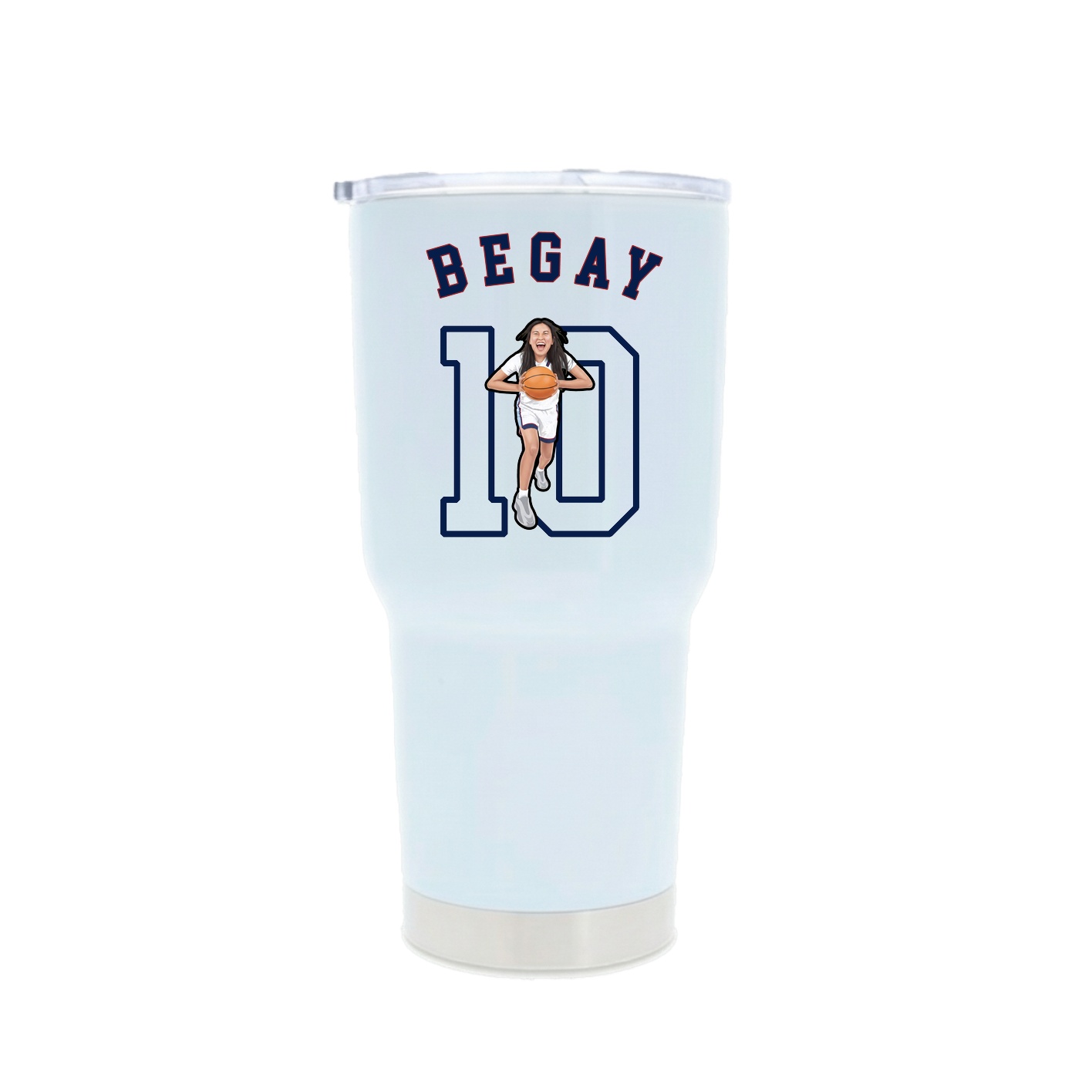 30oz Stainless Steel Tumbler — Shirsey Arch in White